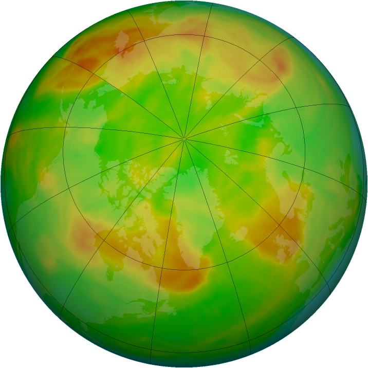 Arctic ozone map for 29 May 2015
